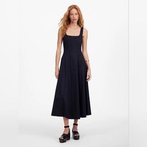 Madewell Seamed Squareneck Midi Dress Size 0
